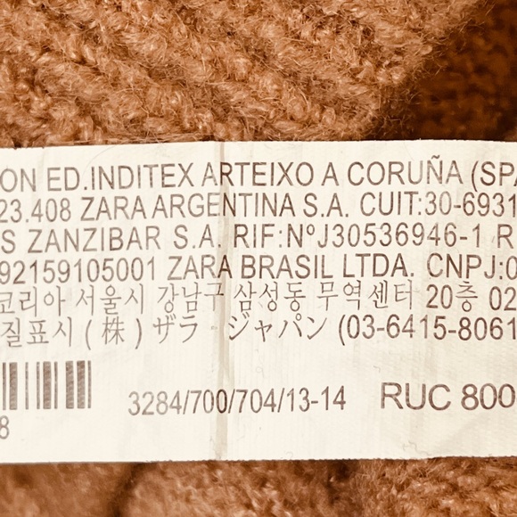 Zara Kids Knit Sweater Camel Size 13-14 - Picture 8 of 9